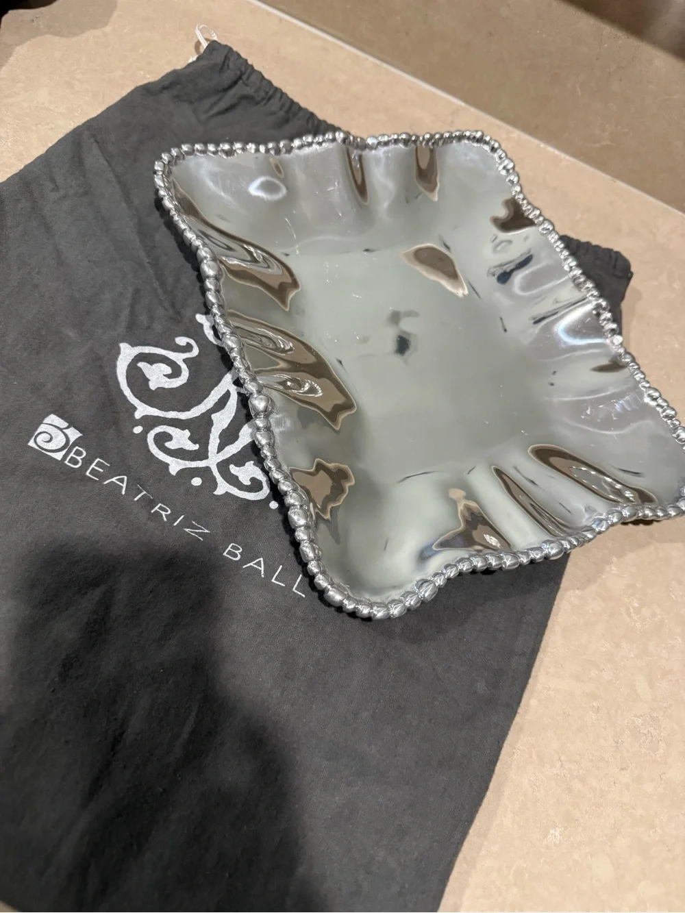 Beatriz ball Silver Rectangular Serving Tray